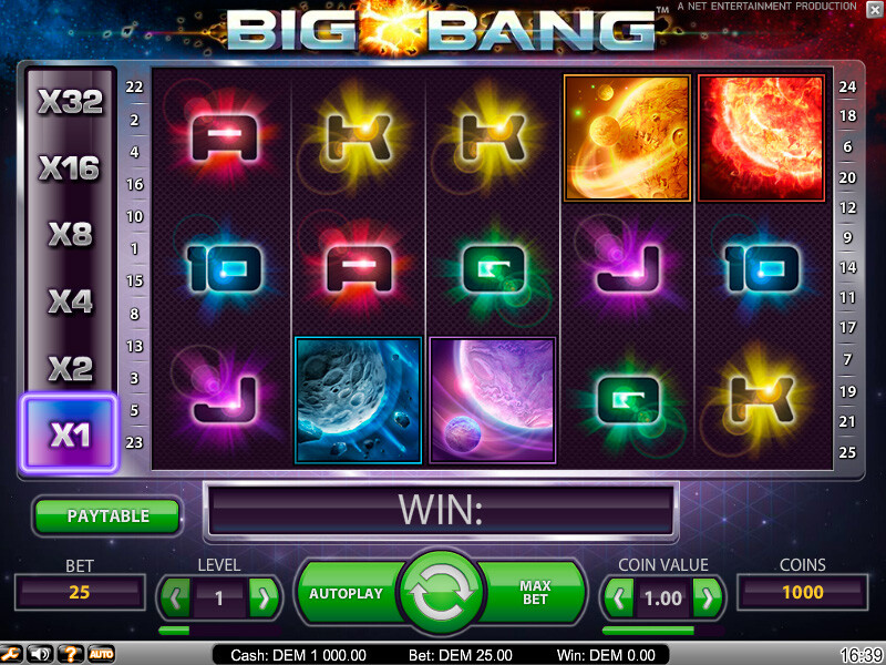 Das Casinospiel Big Bang Slot im Allgemeinen