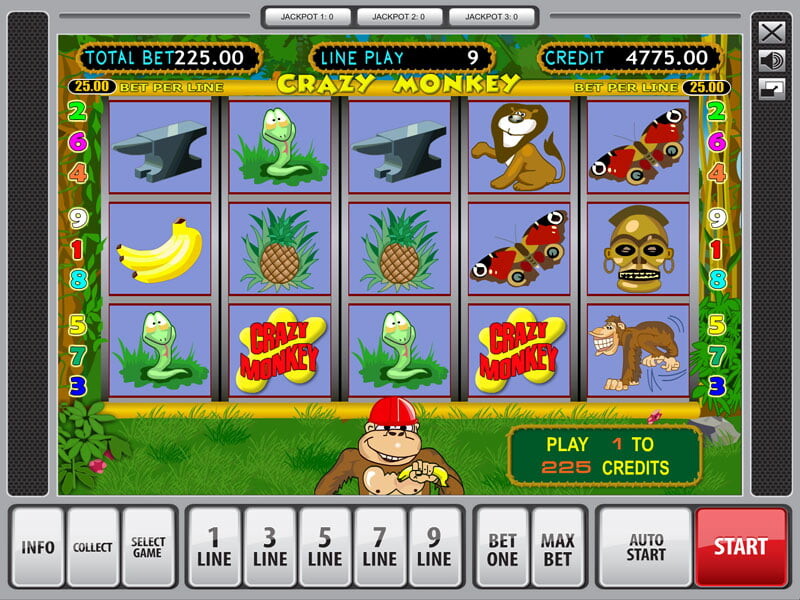 Der Internet-Spielautomat Crazy Monkey Slot im Großen und Ganzen